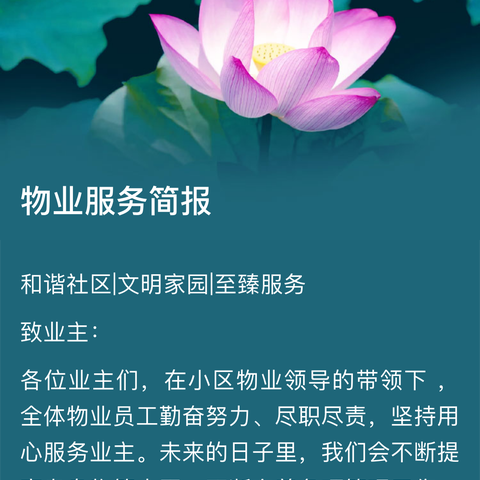 物业服务简报