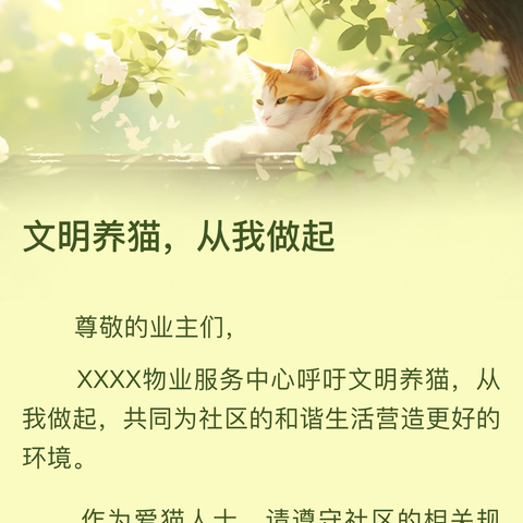 文明养猫，从我做起